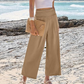 Casual cropped broek met hoge taille en rechte pijpen voor dames