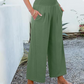 Casual cropped broek met hoge taille en rechte pijpen voor dames