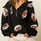 Dames Fashion Sequin Hoodie met Lange Mouwen