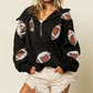 Dames Fashion Sequin Hoodie met Lange Mouwen
