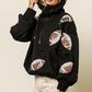 Dames Fashion Sequin Hoodie met Lange Mouwen