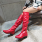 Elegant High Boots With Bow Detail