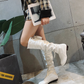Elegant High Boots With Bow Detail