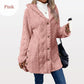 Warm damesjack met capuchon met diamantpatroon