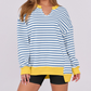 Modieus V-hals Damesblouse met Lange Mouwen