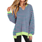 Modieus V-hals Damesblouse met Lange Mouwen