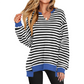 Modieus V-hals Damesblouse met Lange Mouwen
