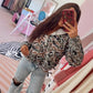 Capuchonsweater met Camouflage Print en Kwartsluiting