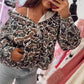 Capuchonsweater met Camouflage Print en Kwartsluiting
