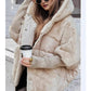Luxe Dames Oversized Gebreide Puffer Jas – Winter Must-Have met Patchwork Design & Maximum Warmte!