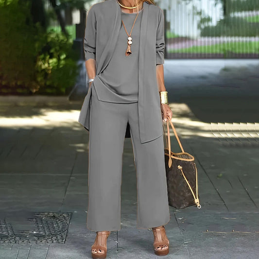 Elegante dames ontspannen fit 3-delige set
