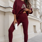 👚👖Dames Casual Set – Top met Lettersprint en Broek🛍️