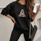 👚👖Dames Casual Set – Top met Lettersprint en Broek🛍️