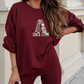 👚👖Dames Casual Set – Top met Lettersprint en Broek🛍️