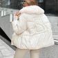 Elegante donsjas met een comfortabele, warme kraag
