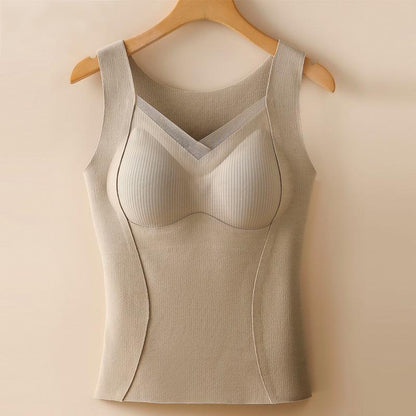 Naadloze thermische tanktop voor dames