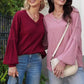 ✨ Dames Casual V-hals Gebreide Top – Zacht, Flatterend & Perfect voor Elke Gelegenheid