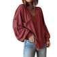 ✨ Dames Casual V-hals Gebreide Top – Zacht, Flatterend & Perfect voor Elke Gelegenheid
