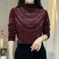 Dames Elegante Top met Lange Mouwen en Pailletten