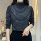 Dames Elegante Top met Lange Mouwen en Pailletten