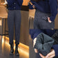 Geruite rechte broek voor dames
