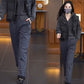 Geruite rechte broek voor dames