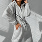 Comfortabele effen kleur dames jumpsuit met capuchon