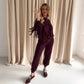 Dames Sweatshirt met Franjes aan de Mouwen & Joggerbroek Set