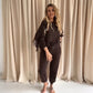 Dames Sweatshirt met Franjes aan de Mouwen & Joggerbroek Set