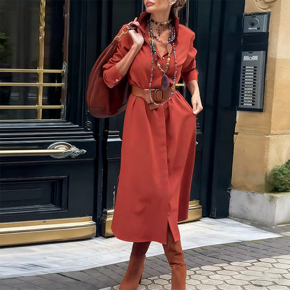Dames Casual Vloeiende Midi-jurk