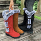 Dames dikke pluche mid-calf snowboots