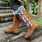 Dames dikke pluche mid-calf snowboots