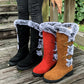 Dames dikke pluche mid-calf snowboots