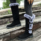 Dames dikke pluche mid-calf snowboots