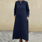 Elegante Effen A-lijn Jurk voor Dames