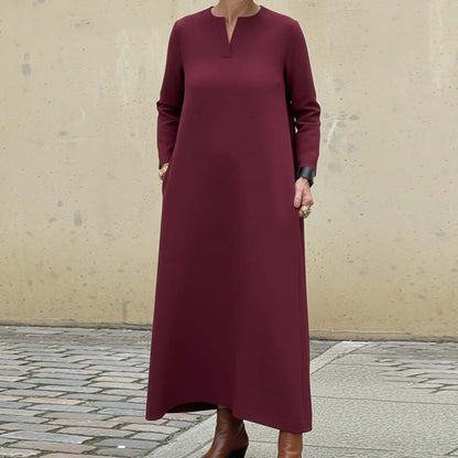 Elegante Effen A-lijn Jurk voor Dames