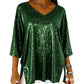 Dames Glitter V-Hals Losse Top