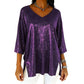 Dames Glitter V-Hals Losse Top
