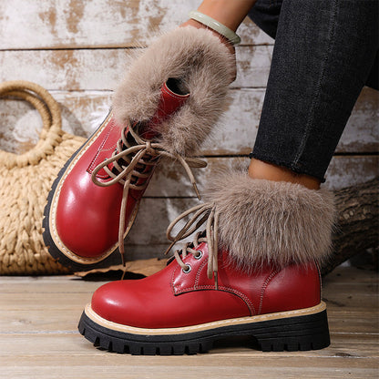 Dames Winter Veterschoen Enkellaarzen