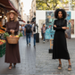Dames Fit & Flare Gebreide Maxi Jurk