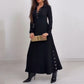 Dames Fit & Flare Gebreide Maxi Jurk