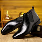 Leren herenslippers met print