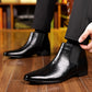 Leren herenslippers met print