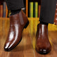 Leren herenslippers met print