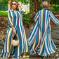 🥳2026 HOT SALE🥳💞50K+ VERKOCHT!👵☕ 50% KORTING! 2-delige gestreepte outfit – Twee manieren om te dragen! Top met lange mouwen + comfortabele broek. Mix & match of draag ze samen. Zachte, ademende en eenvoudige stijl. Je nieuwe favoriet. 🌸👚
