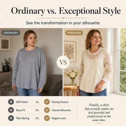 Women's Elegant Lace Patchwork Top
