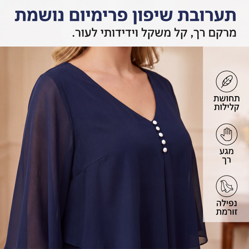שמלה קז'ואל לנשים בחיתוך רפוי עם הדפס פרחים