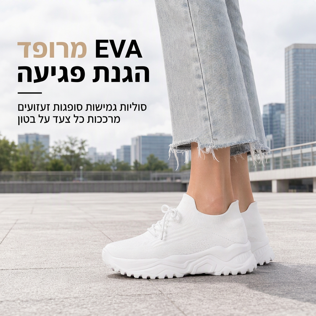 נעלי סניקרס קז'ואל נושמות לנשים עם משיכה