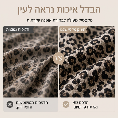 שמלת מקסי לנשים עם הדפס נמר קז'ואל, שרוולים ארוכים