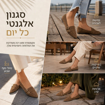 נעלי נשים שטוחות קז'ואל עם חוד מחודד
